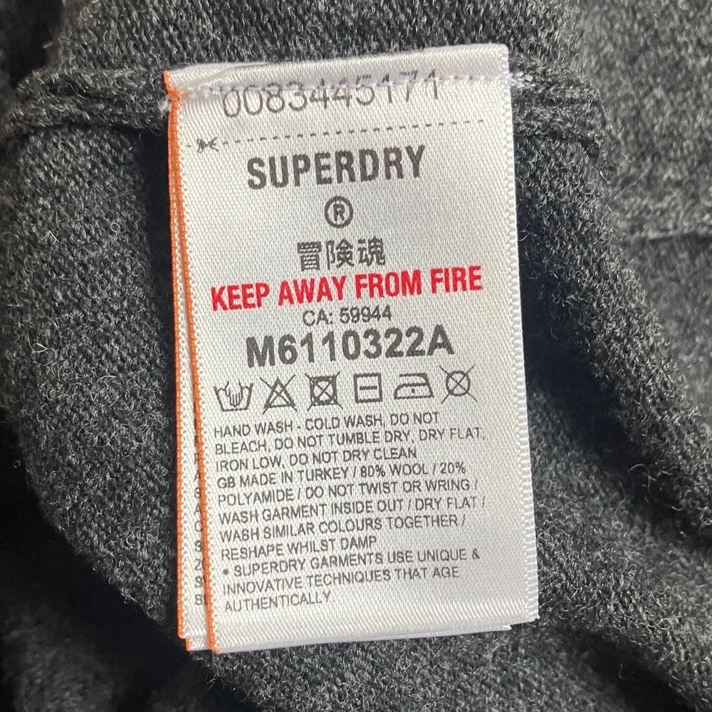 Superdry charcoal grey turtleneck sweater - Picture 13 of 14